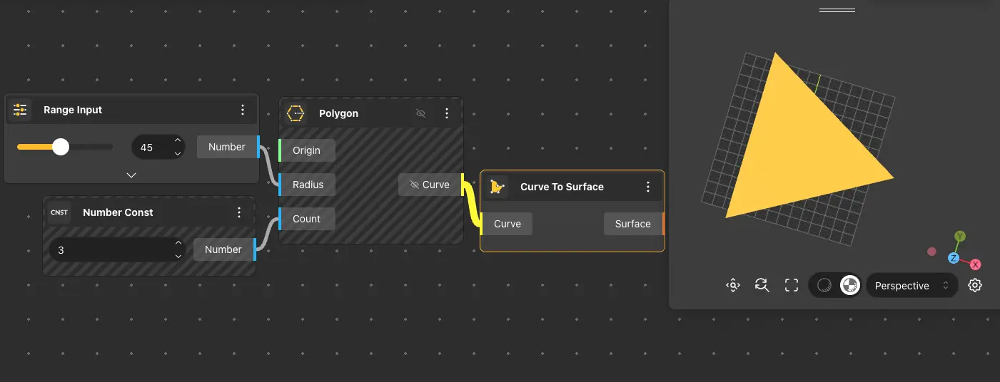 Curve To Surface example