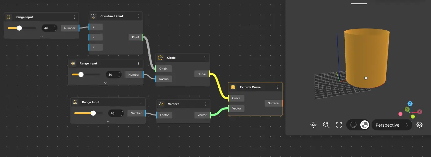 Extrude Curve example