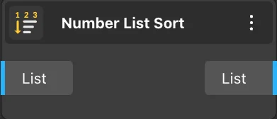 Number List Sort