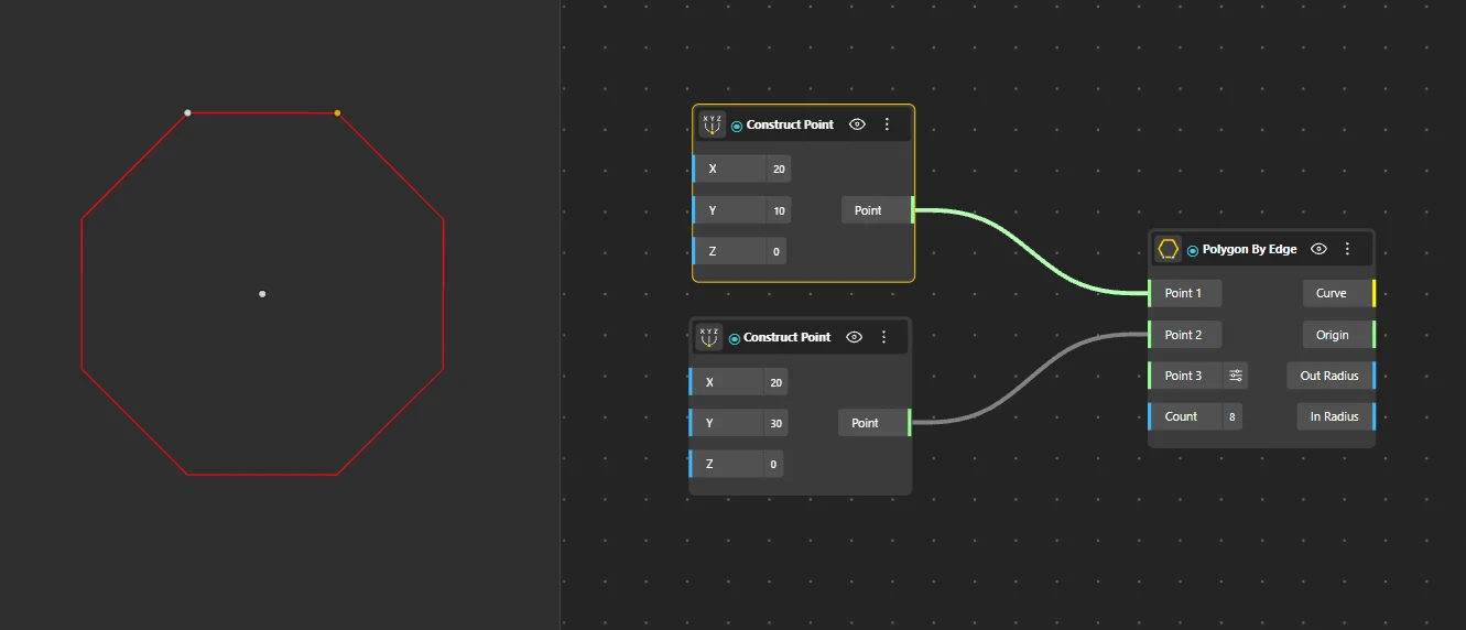 Polygon by Edge example