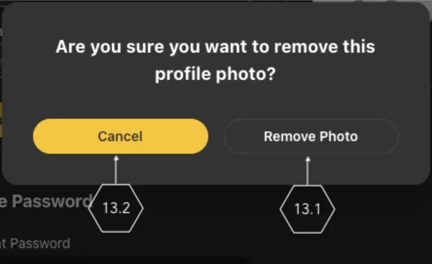 Removing the profile photo