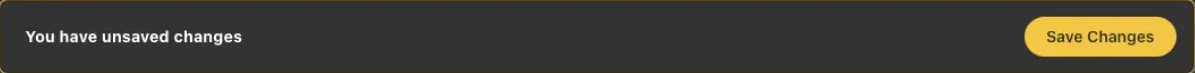 Saving profile changes