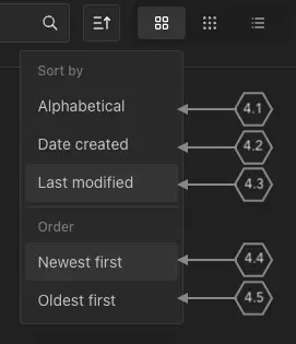 Sort options