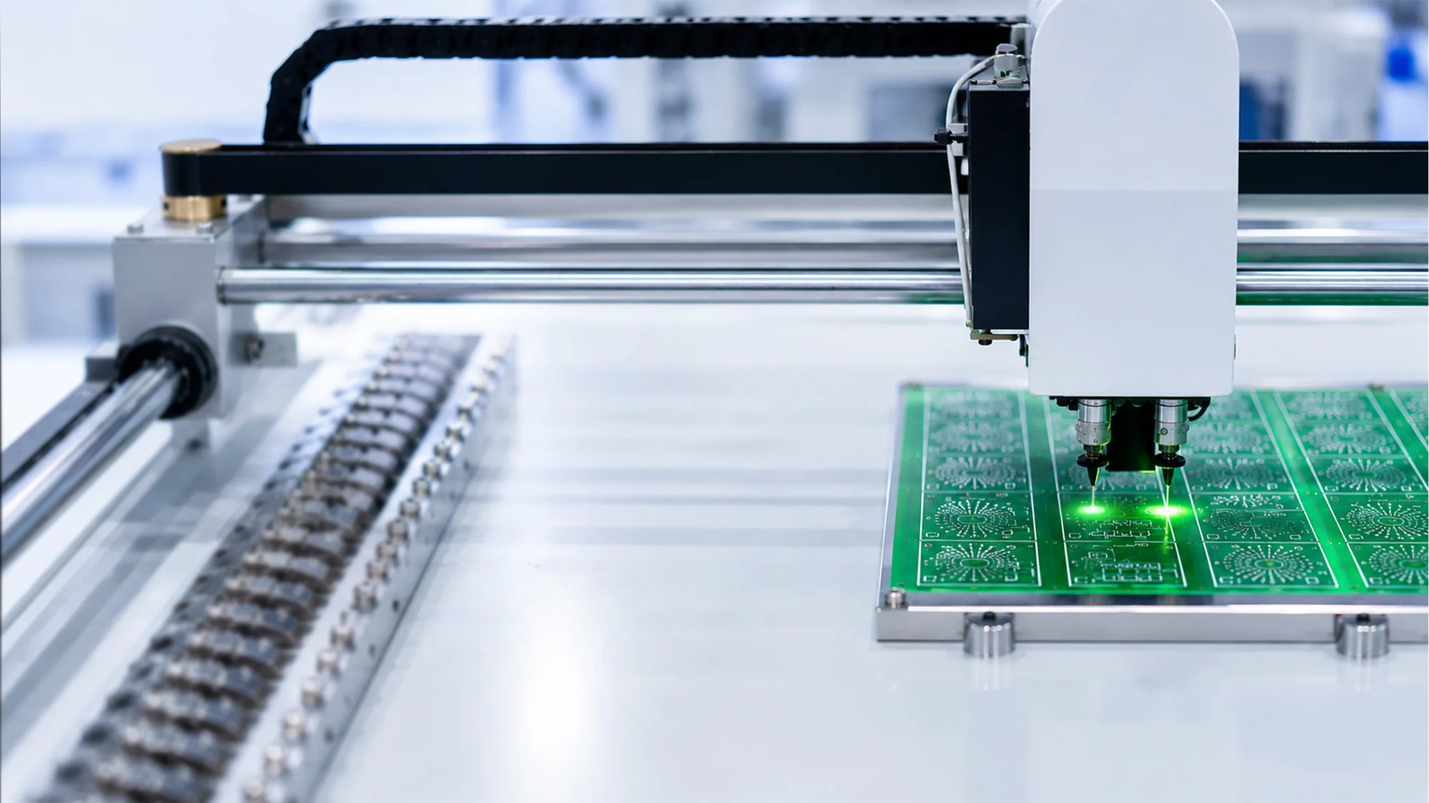 PCB laser drilling - microvia and depaneling for electronics manufacturing
